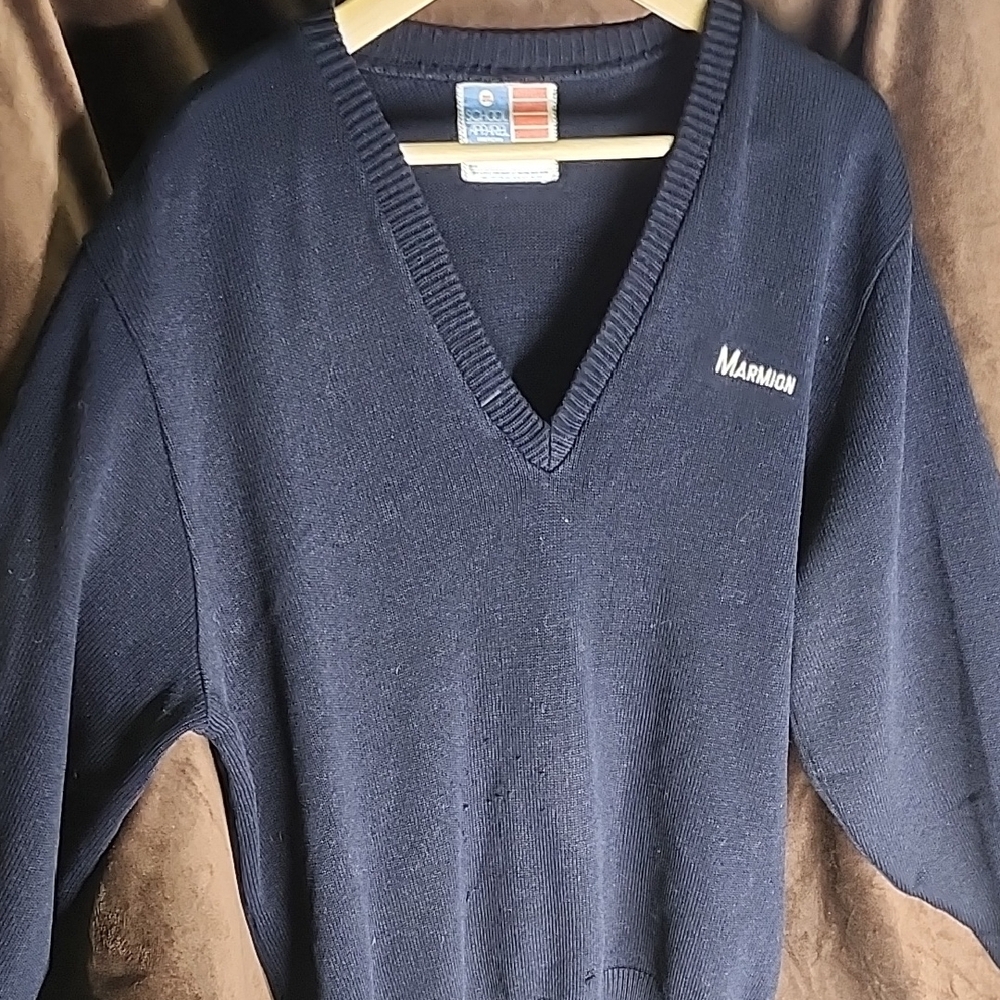 Marmot Blue V-Neck Sweater